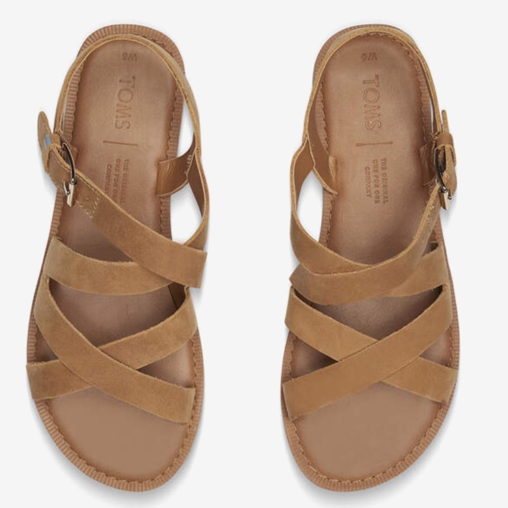 Tom’s Sicily Sandal in Tan - size 5